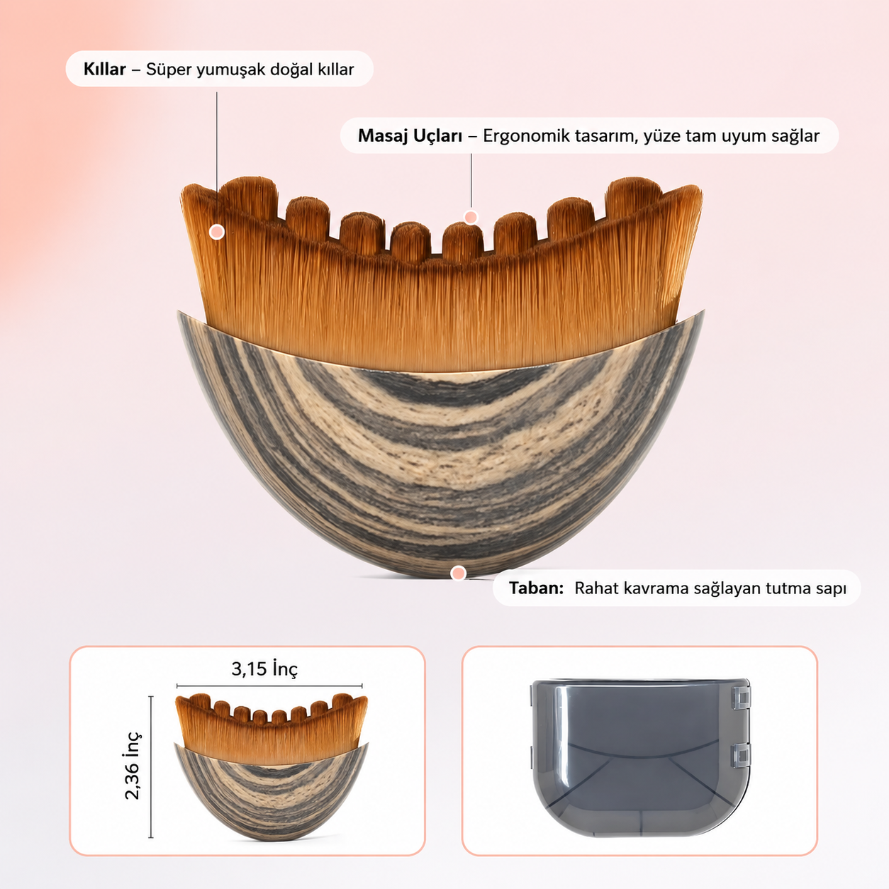 Purevia Ergonomik Yüz Fırçası